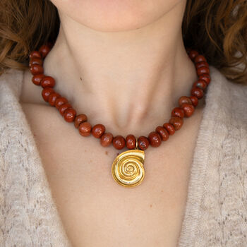 Chestnut Pebble Bead Bracelet, 3 of 3