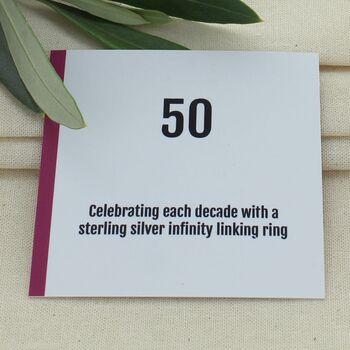 50th Birthday Infinity Ring Hoop Earrings, 4 of 7