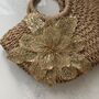 Ada Flower Straw Basket Bag, thumbnail 3 of 4
