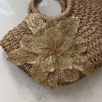 Ada Flower Straw Basket Bag, 3 of 4
