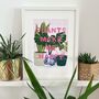 Plant Lover Print A4 Or A3 Plants Make Me Happy, thumbnail 2 of 4