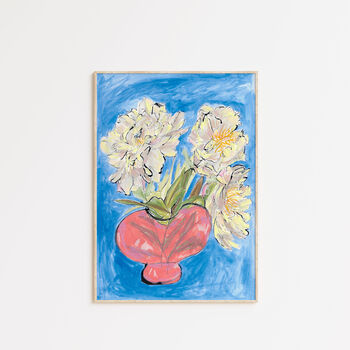Peony Flowers Illustrated Art Print, 2 of 5