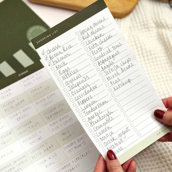 A4 Weekly Meal Planner With Tear Off Grocery List, 10 of 10