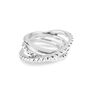 Entwined Serpent Ring In Silver, thumbnail 1 of 7