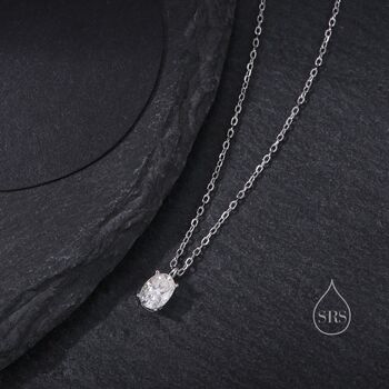 Tiny Moissanite Diamond Pendant Necklace, 4 of 11