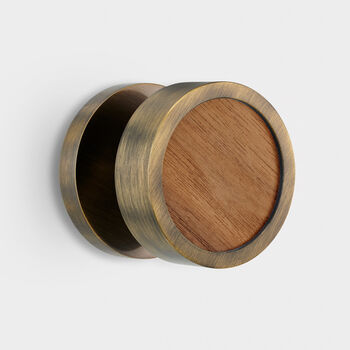 Contemporary Internal Door Knobs With Wood Insert, 7 of 12
