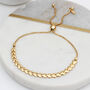 18ct Gold Plated Or Silver Heart Link Slider Bracelet, thumbnail 3 of 4