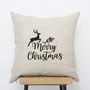 Merry Christmas Embroidered Cushion, thumbnail 2 of 3