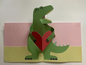 Handmade Pop Up Dinosaur You Are Roarsome Card, 2 of 3