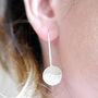Recycled Silver Moonrise Threader Earrings, thumbnail 1 of 5