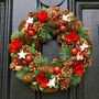 Stars And Roses Christmas Wreath, thumbnail 1 of 4