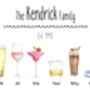 Personalised Family Drinks Print | Family Christmas Gift, thumbnail 1 of 10