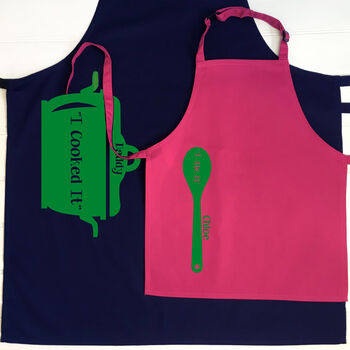 Personalised Cooked It Ate It Apron Set, 3 of 9