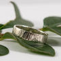 Bark Effect Wedding Bands In Eco Silver, thumbnail 5 of 11