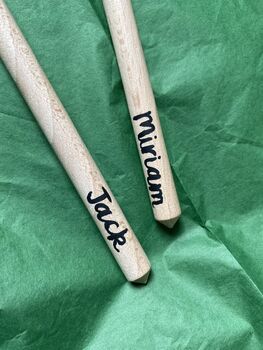 Handpainted Custom Wooden Spoon Couples Set, 5 of 5