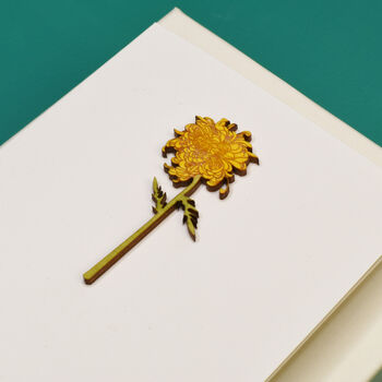 Miniature Engraved Flower Mother's Day Card, 10 of 12