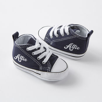 Baby Converse Sneakers Personalised New Baby Gift, 5 of 8