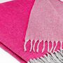 100% Pure Cashmere Pink Throw, thumbnail 2 of 5