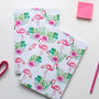 Flamingos A5 Notebook With 40 Blank Pages, thumbnail 1 of 3