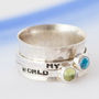 Personalised Birthstone Spinner Ring, thumbnail 7 of 12