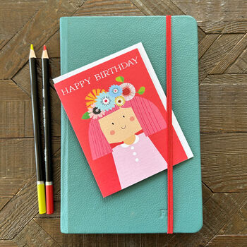 Mini Flower Birthday Girl Card, 3 of 5