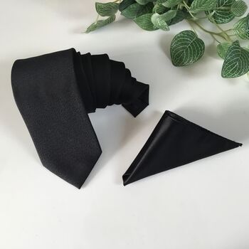 Luxury Black Silk Neck Tie – Timeless And Elegant, 7 of 8