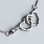 Sterling Silver Interlocking Hearts Pendant Necklace, thumbnail 2 of 4