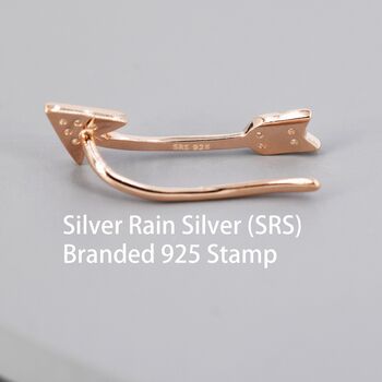 Arrow Cz Crawler Earrings In Sterling Silver, 6 of 12