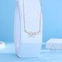 Clear Cz Leaf Pendant Necklace In Sterling Silver, thumbnail 2 of 12
