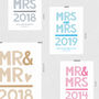 Mr And Mrs Bold Typographic Print, thumbnail 2 of 3