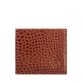 Mens Sleek Leather Wallet. 'The Vittore Croco', 2 of 8