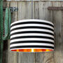 Circus Stripe Lampshades With Copper Or Gold Lining, thumbnail 1 of 11
