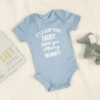 Daddy Will You Marry Mummy Leap Year Proposal Babygrow, 4 of 6