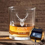 Stag Groomsman Wedding Party Engraved Whiskey Glass, thumbnail 1 of 6