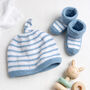 Baby Cotton Striped Hat Easy Knitting Kit, thumbnail 5 of 8