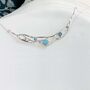 Organic Blue And White Fire Opal Statement Necklace, thumbnail 1 of 6