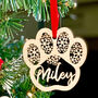 Pet Personalised Christmas Tree Snowflake Bauble, thumbnail 1 of 5