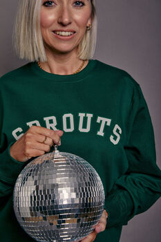 Sprouts Varsity Slogan Christmas Sweatshirt, 4 of 8