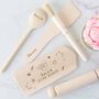 Personalised Mermaid Kids Wooden Baking Set, thumbnail 1 of 6