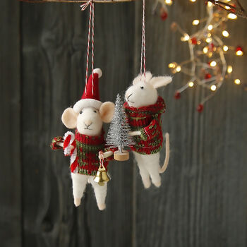 Felt Christmas Jumper Mouse Decoration, 3 of 3