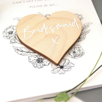 Personalised Keepsake Heart Bridesmaid Card, 5 of 10