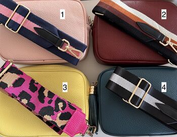 Personalised Real Leather Cross Body Handbag, 4 of 12