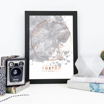 Rose Gold And Grey Map Of The Stars Print, 2 of 4