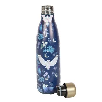 Night Owl Print Metal Water Bottle, 2 of 2