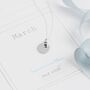 March Birthstone Initial Sterling Silver Necklace, thumbnail 1 of 12