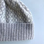 Grey Lambswool Knitted Beanie Hat, thumbnail 7 of 9