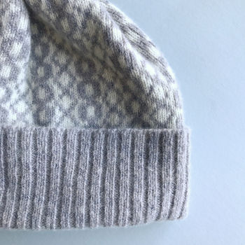 Grey Lambswool Knitted Beanie Hat, 7 of 9