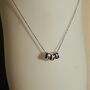 Personalised Good Luck Silver Three Charm Necklace, thumbnail 1 of 8