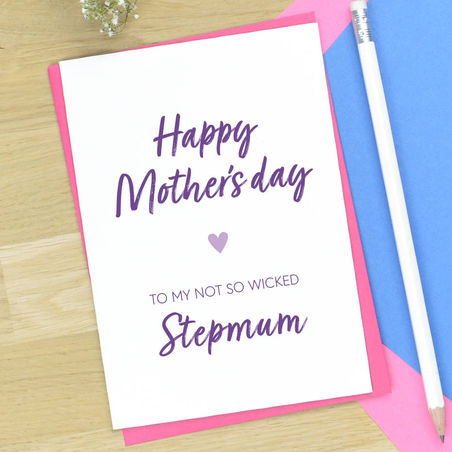 Not So Wicked Step Mum Mothers Day Card By Pink And Turquoise