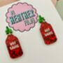 Hot Sauce Glitter Resin Earrings, thumbnail 4 of 4